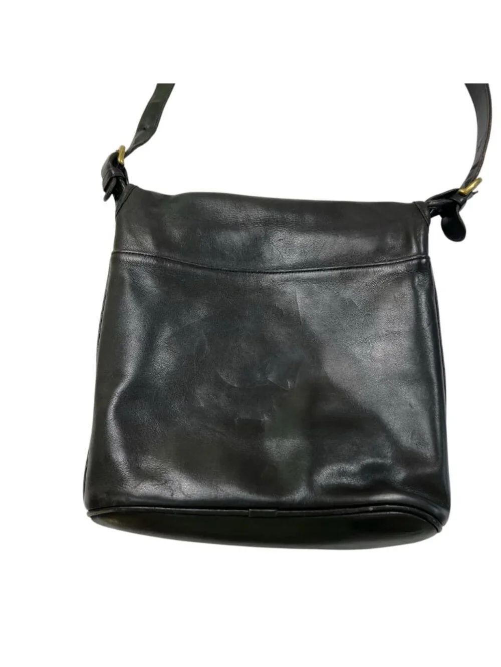 Coach Vintage Whitney Flap Black Leather Crossbody Bag - Picture 12 of 15